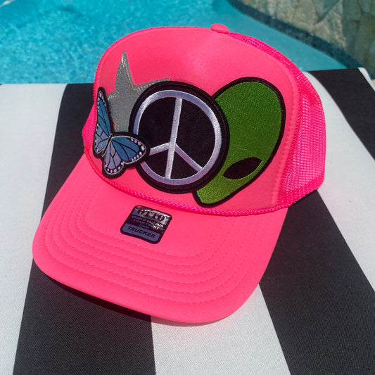 Hot Pink Alien Hat